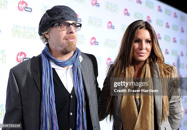 Singer Leif Garrett and Rachel Uchitel arrive at Relativity Media presents the premiere of "Take Me Home Tonight" held at Regal Cinemas L.A. Live...