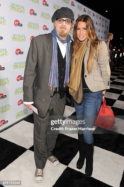 Singer Leif Garrett and Rachel Uchitel arrive at Relativity Media presents the premiere of "Take Me Home Tonight" held at Regal Cinemas L.A. Live...