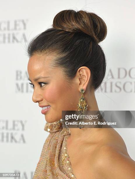 Actress Jamie Chung arrives to the opening of the Badgley Mischka Flagship Store on Rodeo Drive on March 2, 2011 in Beverly Hills, California.