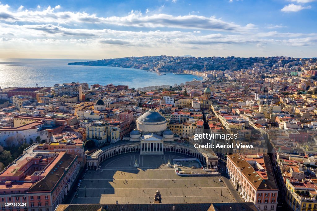 Aerial View of Naples, Italy