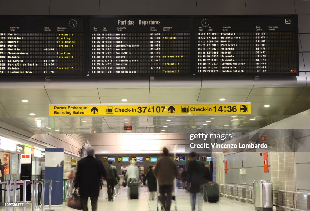 Check In Gates Airport Boarding Gates Hallway And Flight Arrival High-Res Stock Photo ...