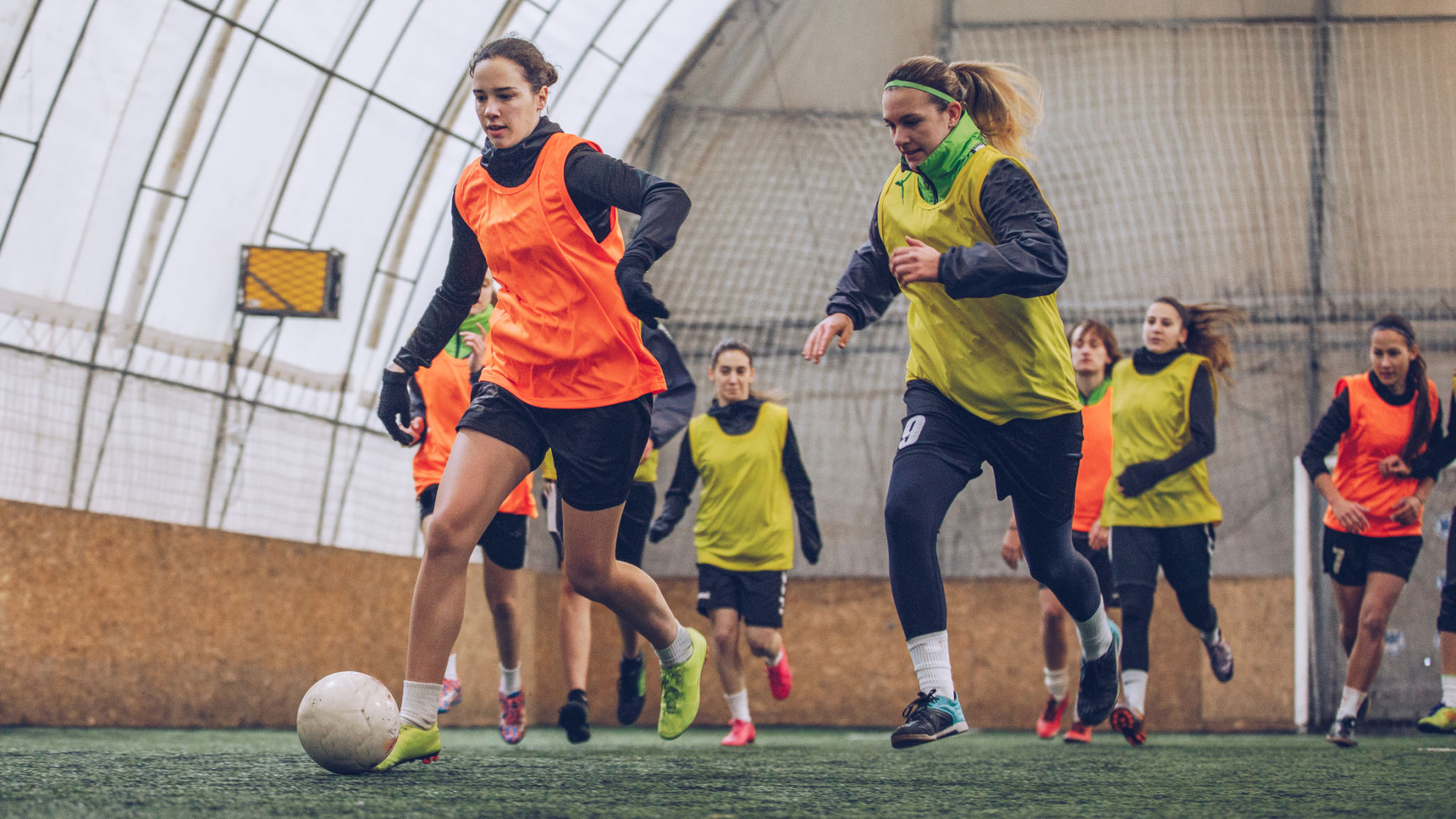 passing soccer ball