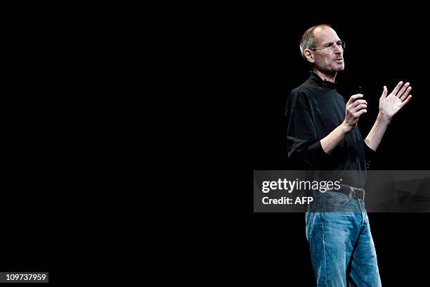 Apple chief executive Steve Jobs introduces the iPhone 4 during the keynote address at the Apple Worldwide Developers Conference in San Francisco on...