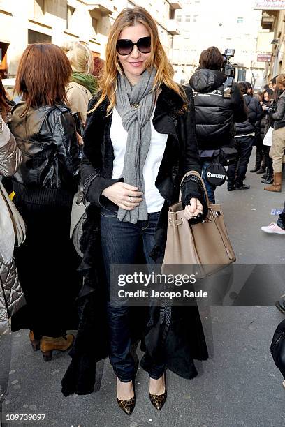 Guest attends Fendi fashion show as part of Milan Fashion Week Womenswear Autumn/Winter 2011 on February 24, 2011 in Milan, Italy.