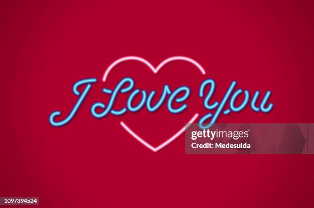 love neon vector - heart reef stock illustrations