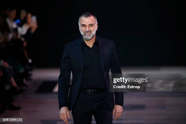 Fashion designer Georges Hobeika during the Georges Hobeika Spring Summer 2019 show as part of Paris Fashion Week on January 21, 2019 in Paris,...