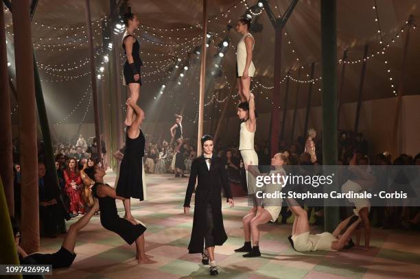 Model walks the runway during the Christian Dior Spring Summer 2019 show as part of Paris Fashion Week on January 21, 2019 in Paris, France.