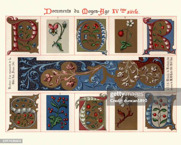 Medieval Letters Examples 389 Medieval Illuminated Alphabet Stock Photos, High-Res Pictures, and ...