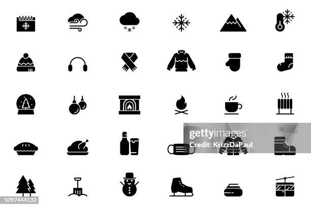 winter-icons - schal stock-grafiken, -clipart, -cartoons und -symbole