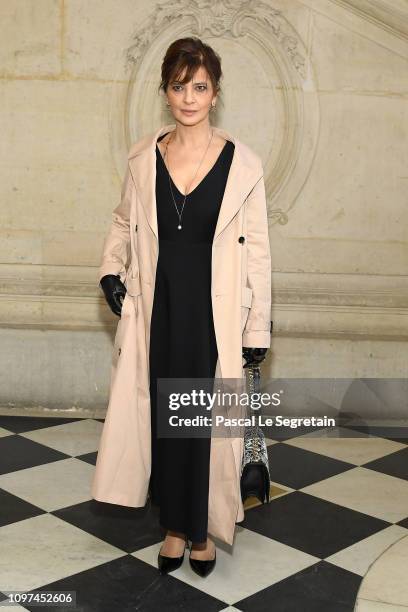 Laura Morante attends the Christian Dior Haute Couture Spring Summer 2019 show as part of Paris Fashion Week on January 21, 2019 in Paris, France.