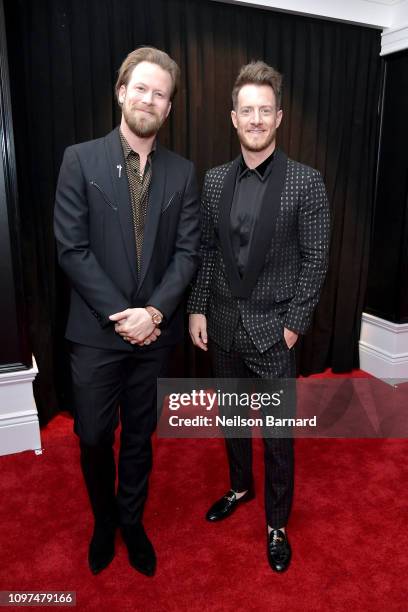 Brian Kelley and Tyler Hubbard of 'Florida Georgia Line' attend the 61st Annual GRAMMY Awards at Staples Center on February 10, 2019 in Los Angeles,...