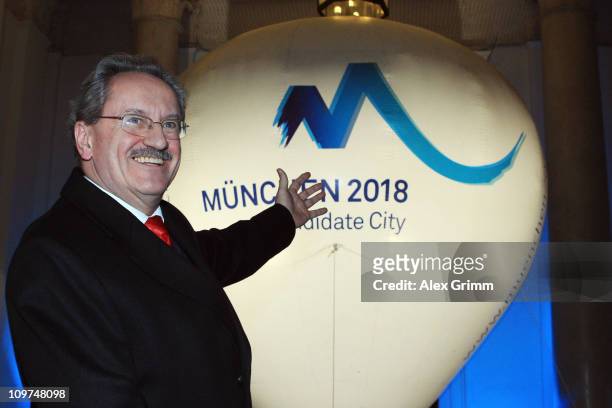 Christian Ude, lord mayor of Munich, poses as he arrives for a reception at the Residenz on March 3, 2011 in Munich, Germany. The IOC's Evaluation...