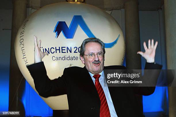 Christian Ude, lord mayor of Munich, poses as he arrives for a reception at the Residenz on March 3, 2011 in Munich, Germany. The IOC's Evaluation...