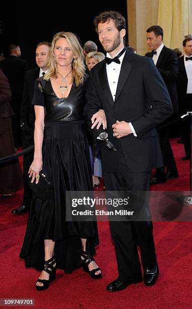 Jessica Trusty and her husband Aron Ralston arrive at the 83rd Annual Academy Awards at the Kodak Theatre February 27, 2011 in Hollywood, California.