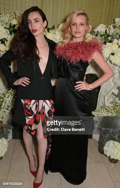 Elizabeth Jagger wearing Tiffany & Co. And Georgia May Jagger wearing Tiffany & Co. Attend the British Vogue and Tiffany & Co. Celebrate Fashion and...