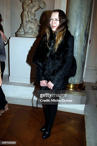 Ann Demeulemeester attends the intimate dinner hosted by Keith Of Joyce & Angelica Cheung at Galerie Joyce on March 3, 2011 in Paris, France.