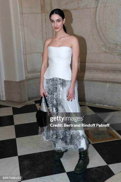 Fiona Zanetti attends the Christian Dior Haute Couture Spring Summer 2019 show as part of Paris Fashion Week on January 21, 2019 in Paris, France.