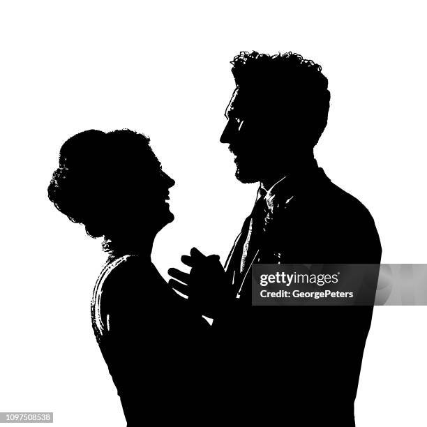 illustrations, cliparts, dessins animés et icônes de le marié et la mariée heureuse - wedding reception bride and groom