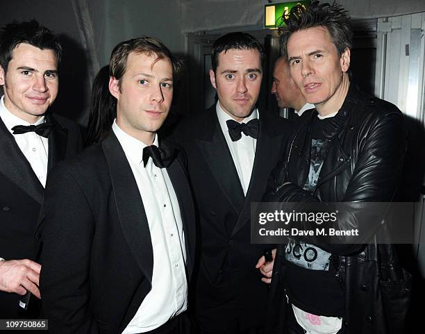 John Taylor with Jaco Van Gass, Guy Disney and Martin Hewitt attend the Ice & Diamonds Send-Off Ball in aid of Walking With The Wounded at Battersea...