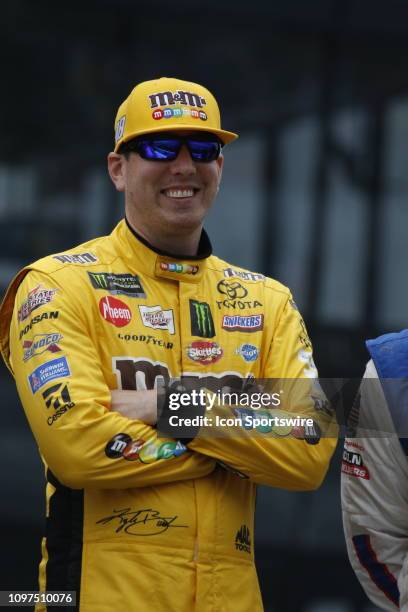 Kyle Busch, Joe Gibbs Racing, Toyota Camry M&M's Chocolate Bar during the running of the Advance Auto Parts Clash on February 10, 2019 at Daytona...