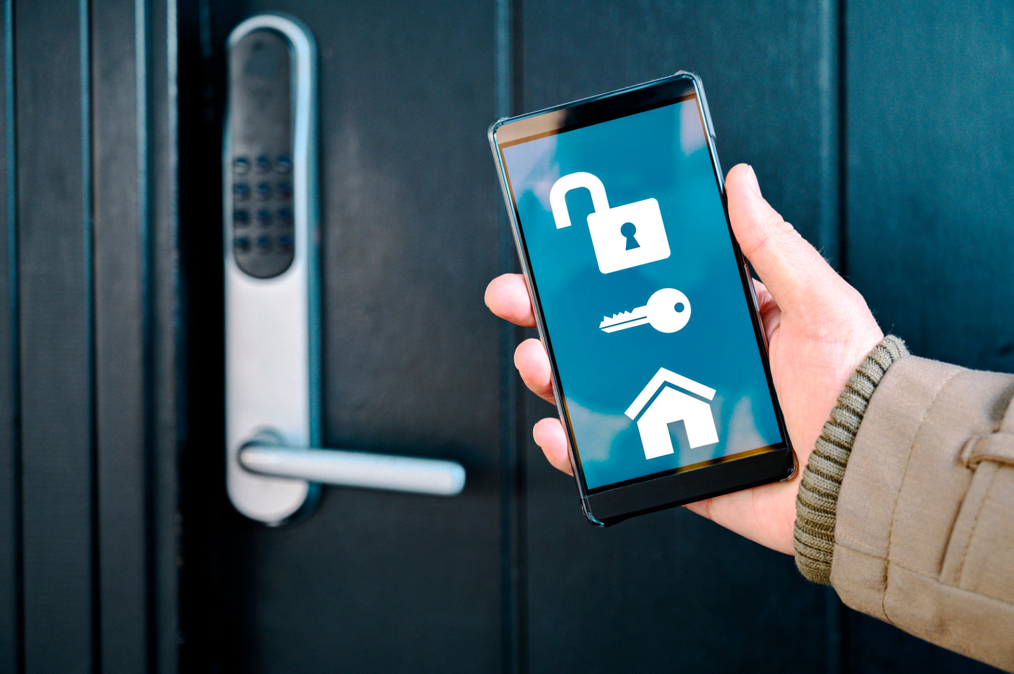 smart home door