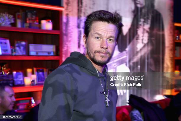 Mark Wahlberg attends Steven Tyler's Second Annual GRAMMY Awards Viewing Party to benefit Janie's Fund presented by Live Nation at Raleigh Studios on...