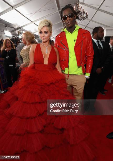 Bebe Rexha and Young Thug attend the 61st Annual GRAMMY Awards at Staples Center on February 10, 2019 in Los Angeles, California.