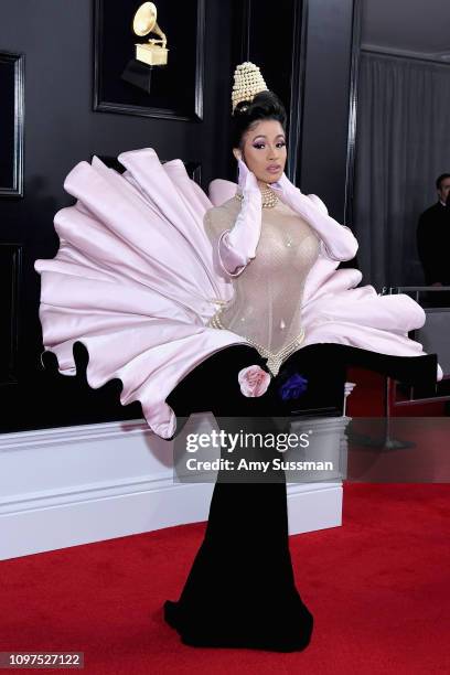 Cardi B attends the 61st Annual GRAMMY Awards at Staples Center on February 10, 2019 in Los Angeles, California.