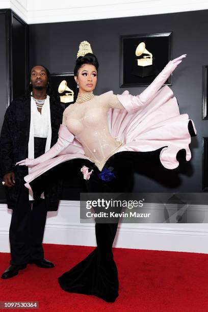 Offset and Cardi B attend the 61st Annual GRAMMY Awards at Staples Center on February 10, 2019 in Los Angeles, California.