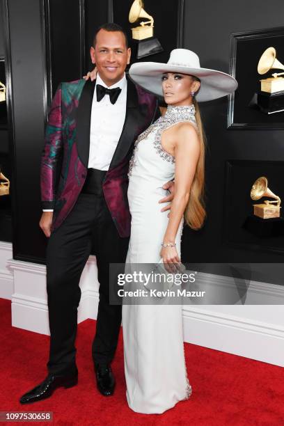 Alex Rodriguez and Jennifer Lopez attend the 61st Annual GRAMMY Awards at Staples Center on February 10, 2019 in Los Angeles, California.