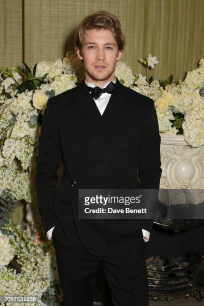 Joe Alwyn attends the British Vogue and Tiffany & Co. Celebrate Fashion and Film Party at Annabel's on February 10, 2019 in London, England.