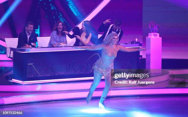 Sarina attends the finals of the television show "Dancing On Ice" on February 10, 2019 in Cologne, Germany.