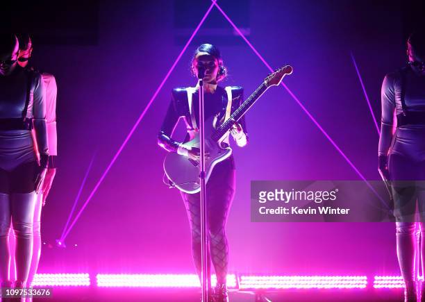 Janelle Monae performs onstage during the 61st Annual GRAMMY Awards at Staples Center on February 10, 2019 in Los Angeles, California.