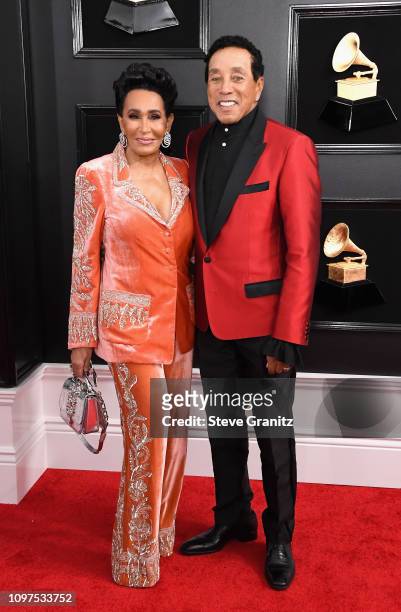 Frances Glandney and Smokey Robinson attend the 61st Annual GRAMMY Awards at Staples Center on February 10, 2019 in Los Angeles, California.