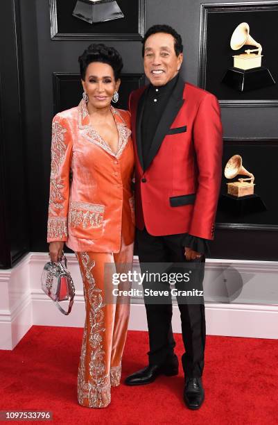 Frances Glandney and Smokey Robinson attend the 61st Annual GRAMMY Awards at Staples Center on February 10, 2019 in Los Angeles, California.