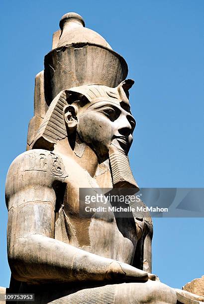 ramesses ii colossus - pharao stock-fotos und bilder