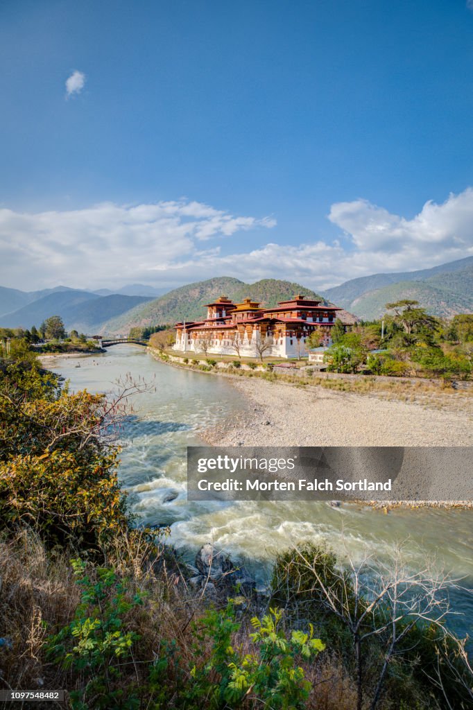 The mighty Punakha Dzong in Punakha, Bhutan
