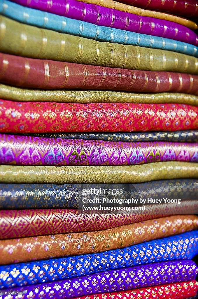 Colourful silk