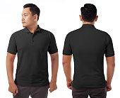 Black Collared Shirt Design Template