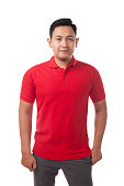 Red Collared Shirt Design Template