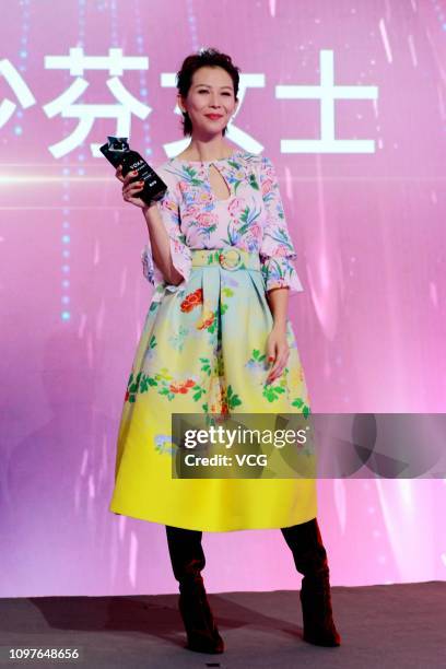 Actress Ada Choi attends 2019 Yoka Awards Ceremony on January 21, 2019 in Shanghai, China.