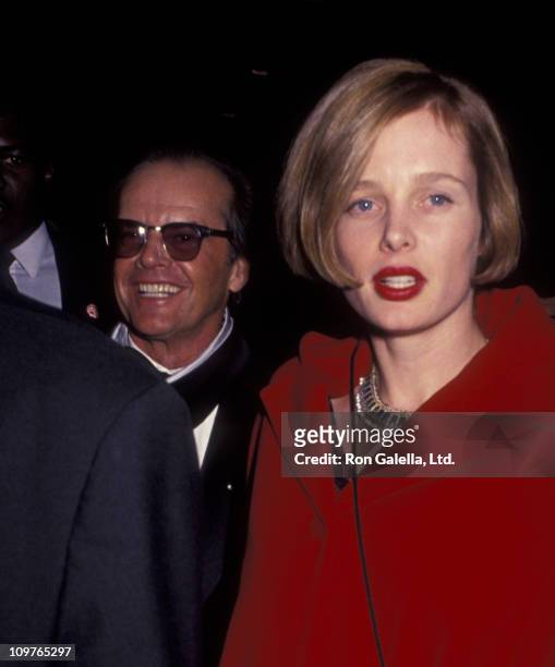 Actor Jack Nicholson and Rebecca Broussard attend CBS Party for 33rd Annual Grammy Awards on February 20, 1991 at the General Electric Building in...
