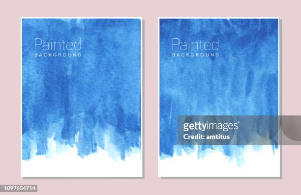 blue paint - watercolor background stock illustrations