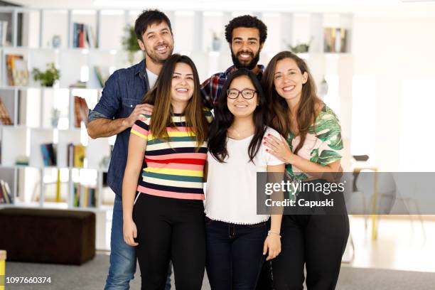 millenials office team portrait - organized group photo stock pictures, royalty-free photos & images