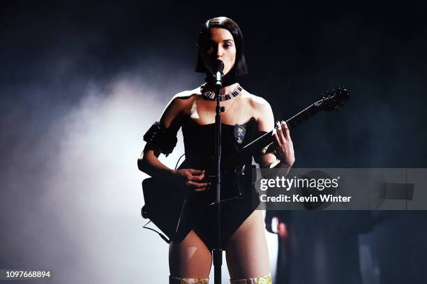 St. Vincent performs onstage during the 61st Annual GRAMMY Awards at Staples Center on February 10, 2019 in Los Angeles, California.