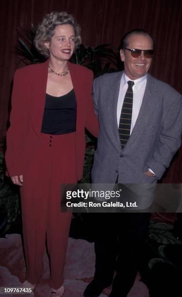 Actor Jack Nicholson and Rebecca Broussard attend the nominees luncheon for 70th Annual Academy Awards on March 9, 1998 at the Beverly Hilton Hotel...