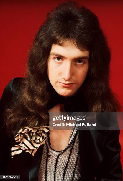 Bassist John Deacon of British rock band Queen poses in London, England in 1973.