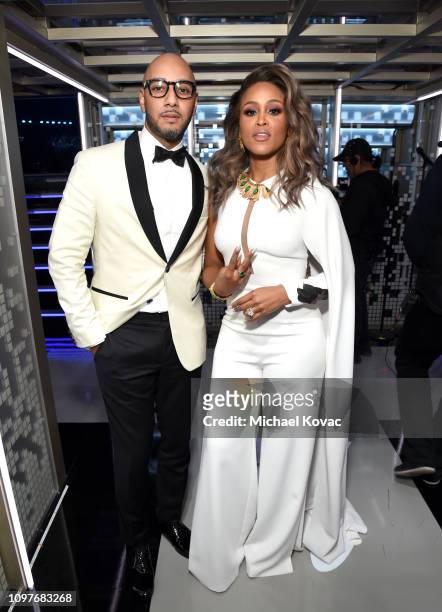 Swizz Beatz and Eve backstage during the 61st Annual GRAMMY Awards at Staples Center on February 10, 2019 in Los Angeles, California.