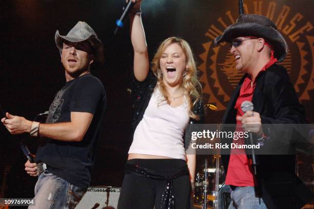 Presley Tucker and Lo Cash Cowboys during Country Music Legend Tanya Tucker Celebrates the Launch of Her New TLC Series "Tuckerville" at Wildhorse...