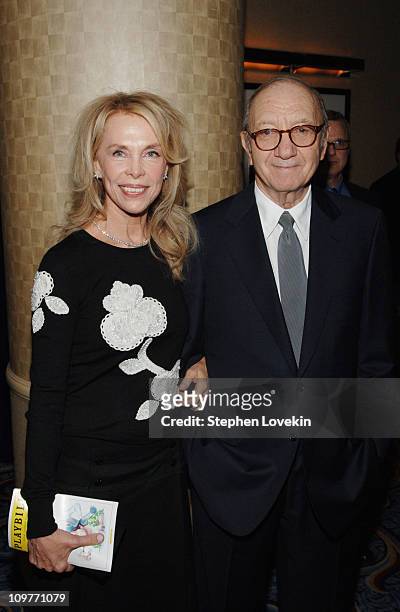 Elaine Joyce and Neil Simon during Neil Simon's "The Odd Couple" Broadway Opening Night - After Party at Marriott Marquis in New York City, New York,...